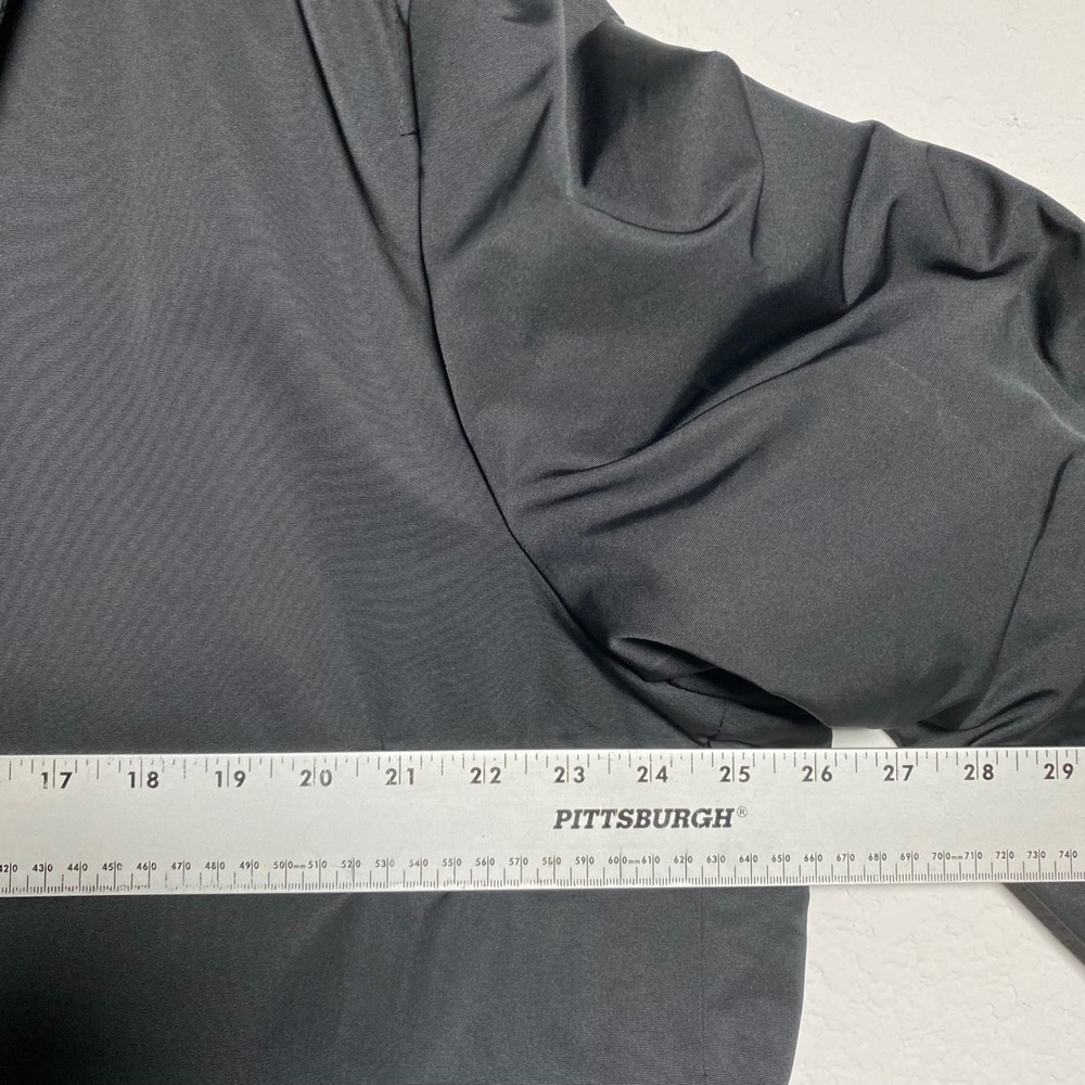 NWOT American Airlines Mens XL Black Quilted Lined Overcoat Long Trench Coat - Picture 5 of 14